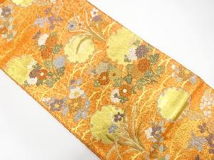 佐賀錦唐織雪輪に花模様織出し袋帯